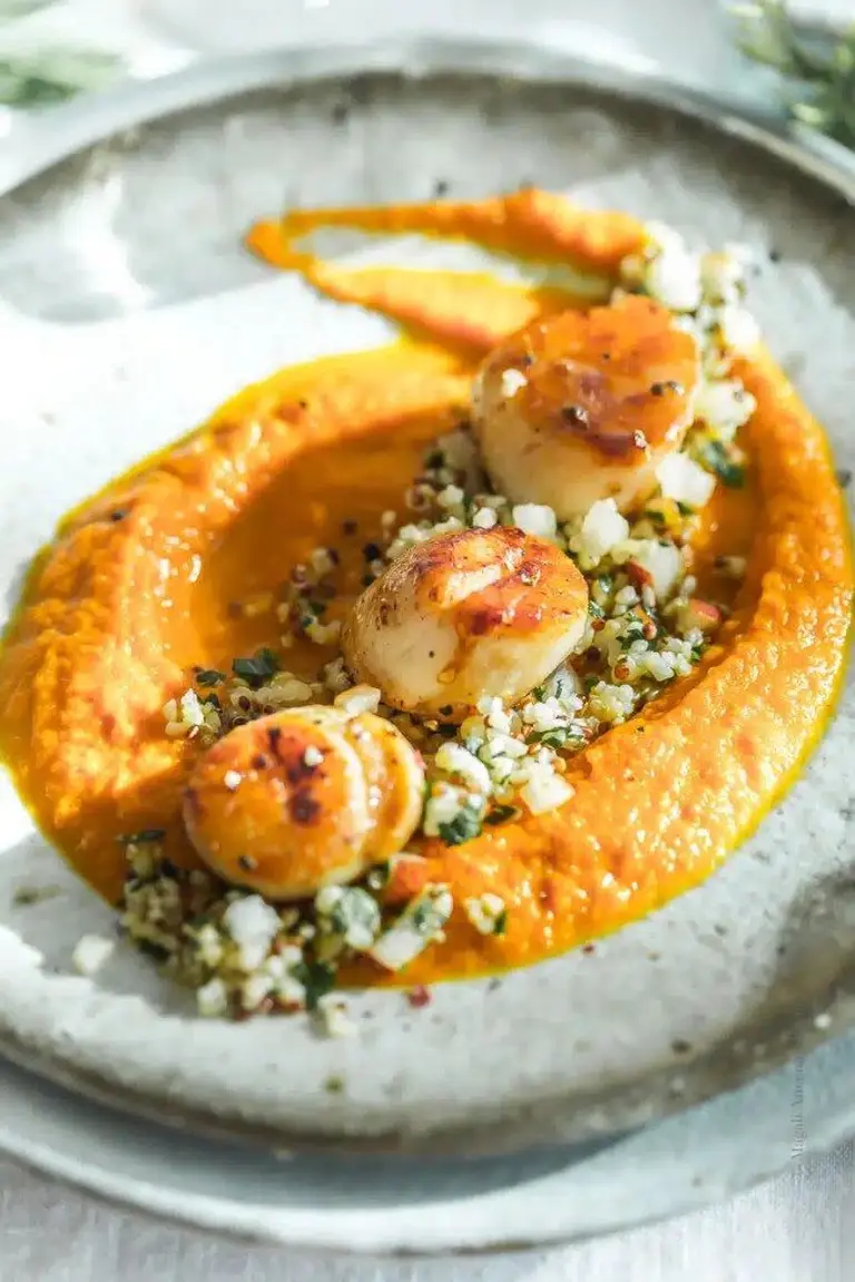 Purée de courge Saint-Jacques et quinoa
