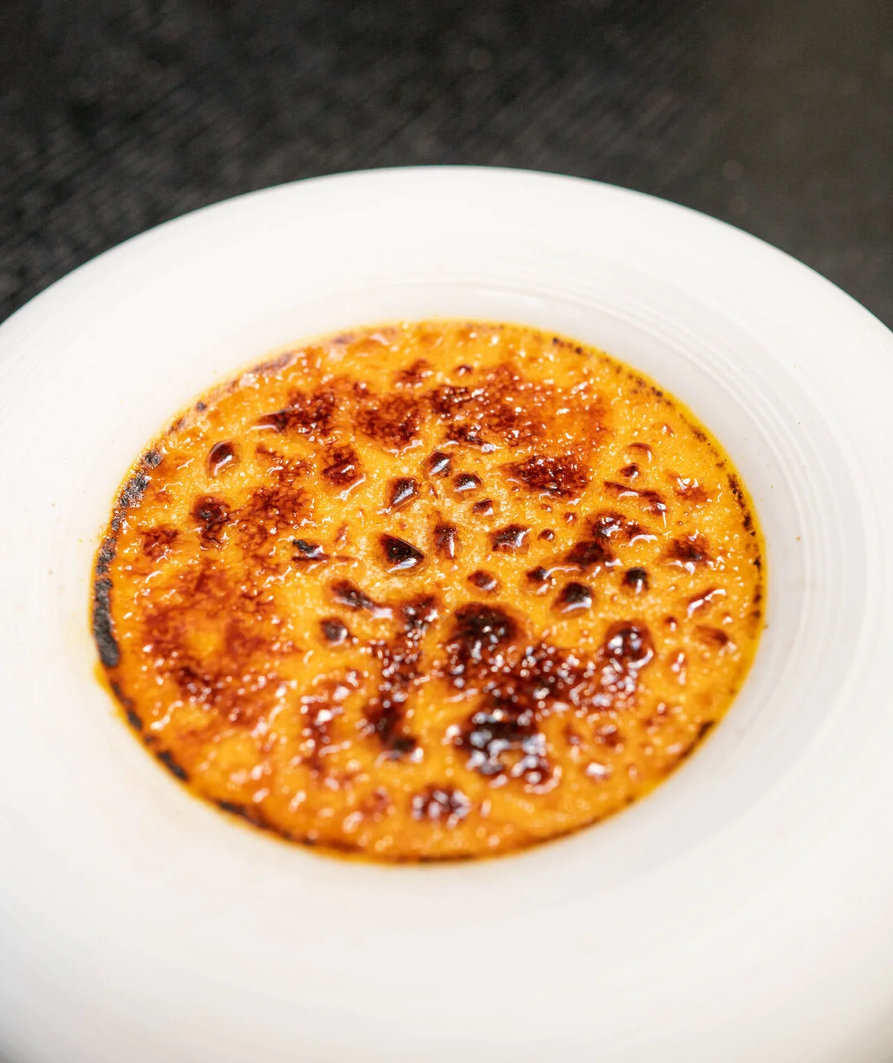 Crème brûlée patate douce, gingembre et vanille