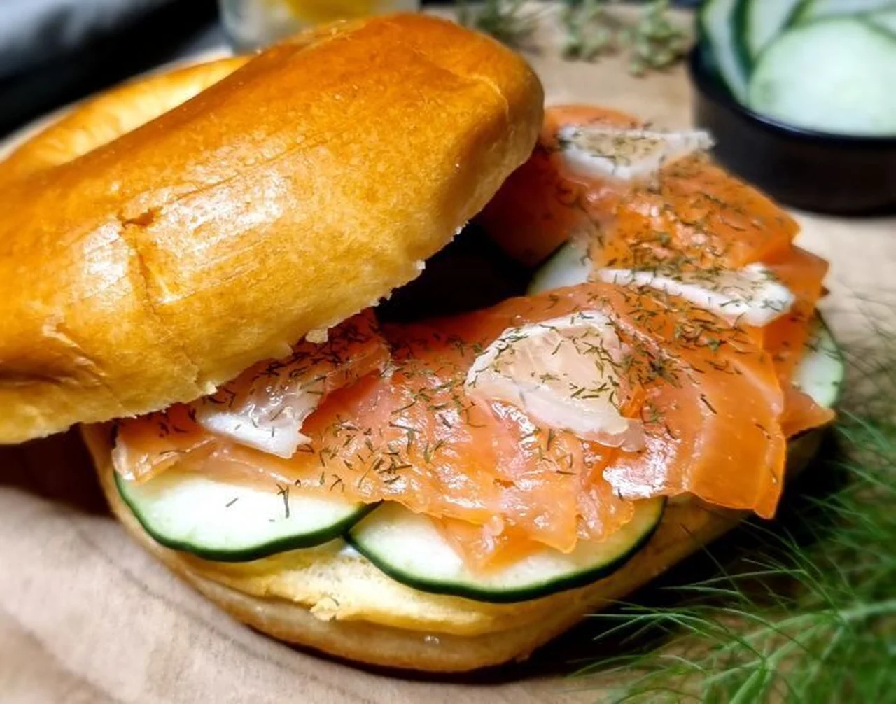 Bagel au saumon fumé