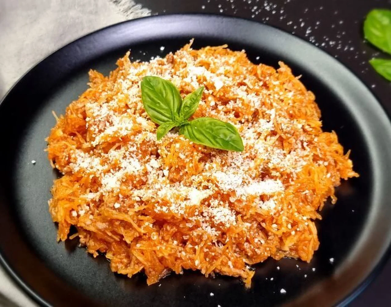 Courge spaghetti bolognaise