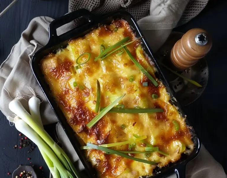 Gratin de Poireaux au Jambon