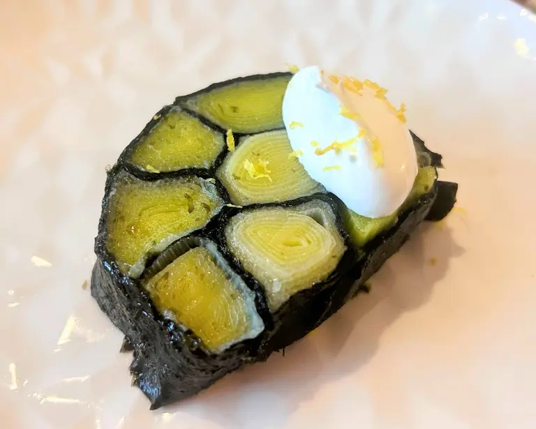 Poireaux vinaigrette façon maki