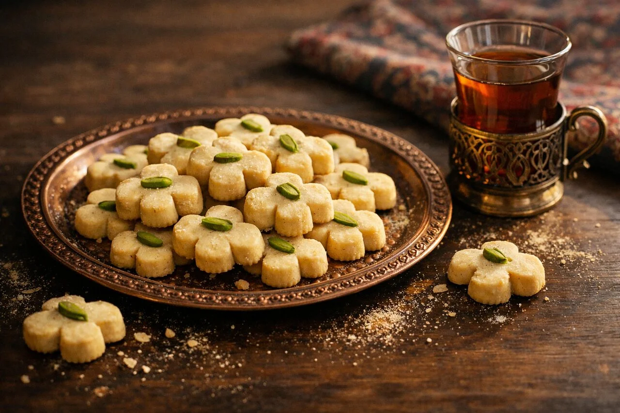 Sablés iraniens aux pois chiches nan e nokhodchi