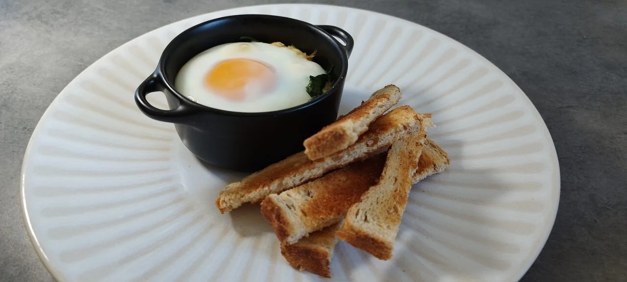 Œufs cocotte au maroilles