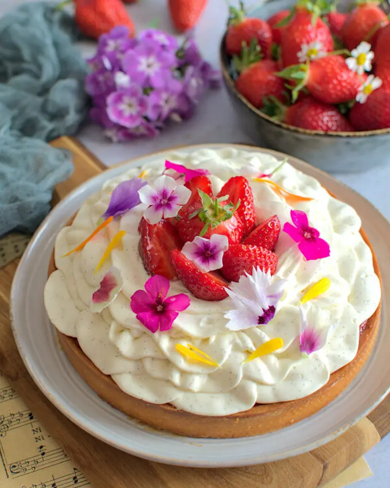 Tarte aux fraises et à la vanille