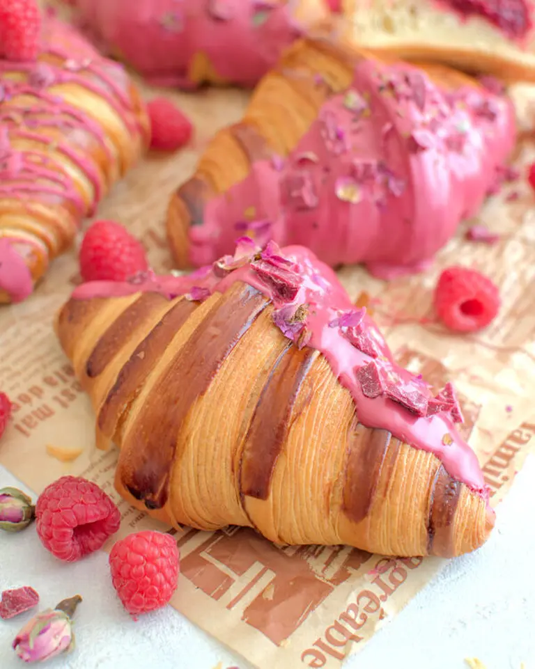 Les croissants à la framboise