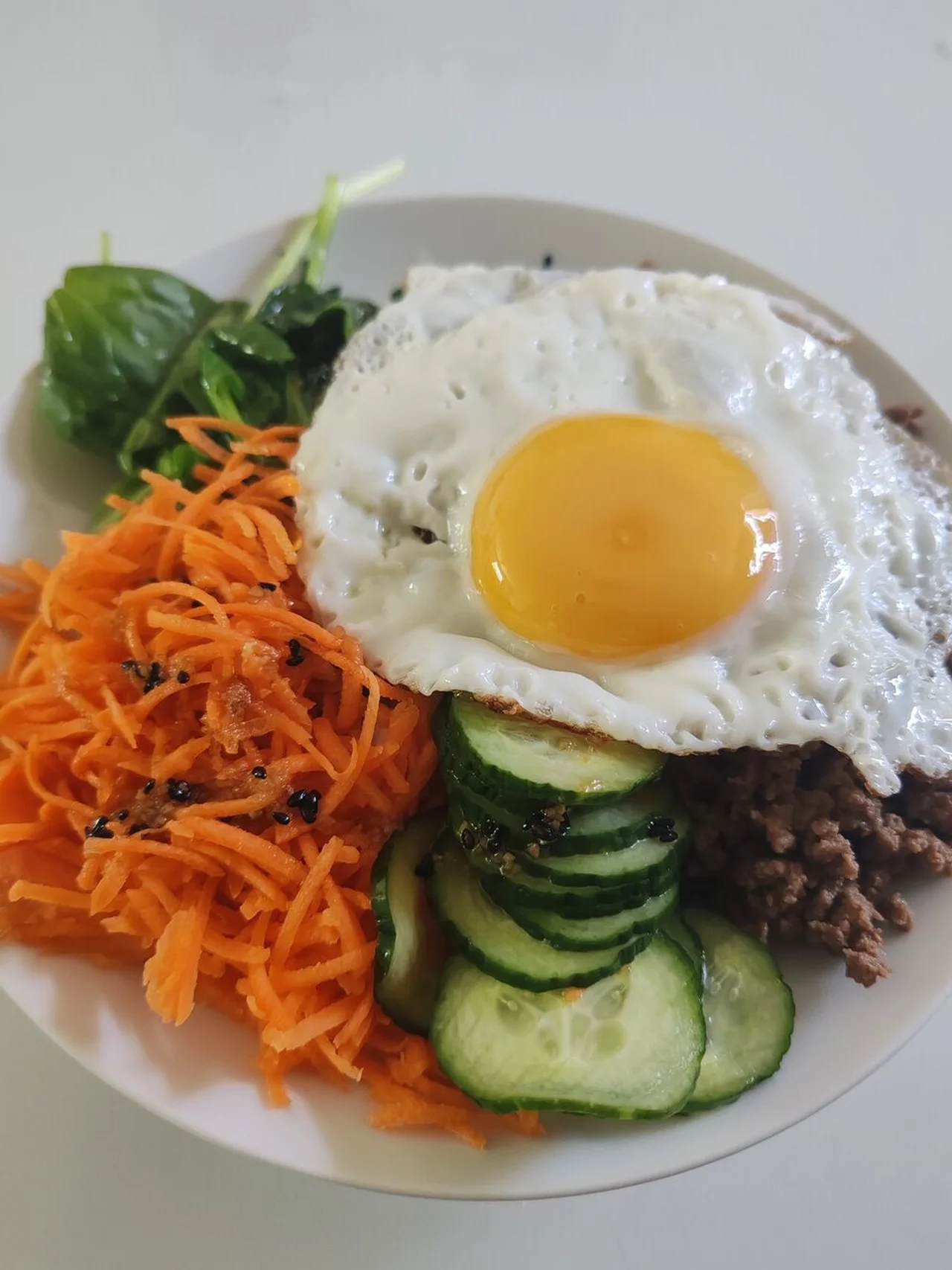 Bibimbap à la viande hachée
