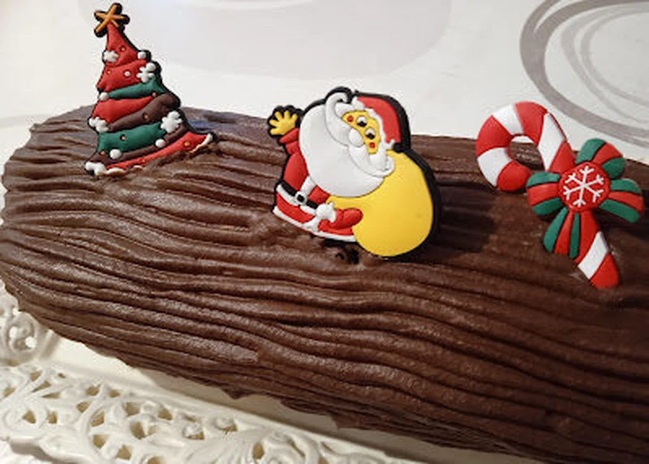 La bûche chocolat praliné