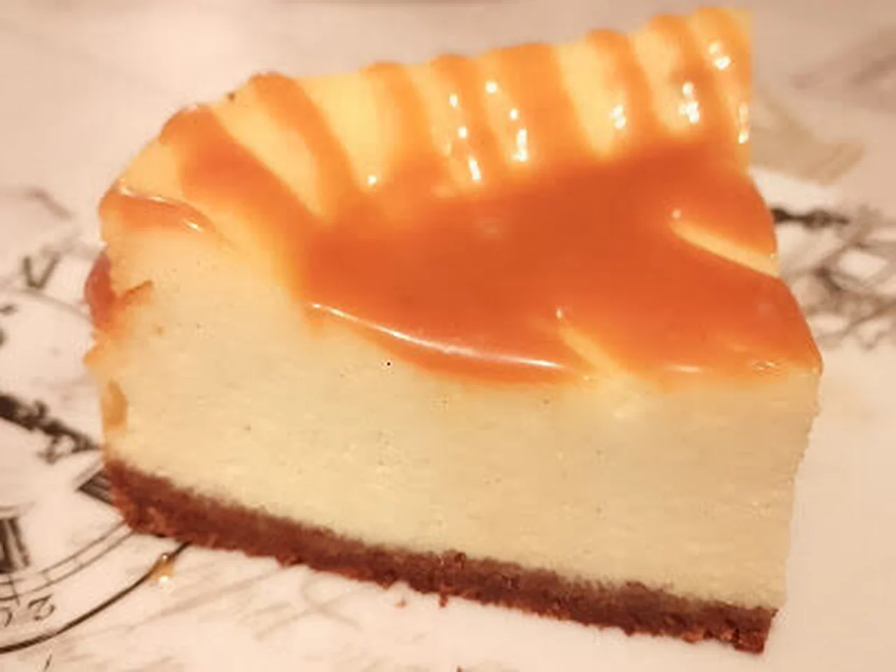 Le cheesecake vanille caramel