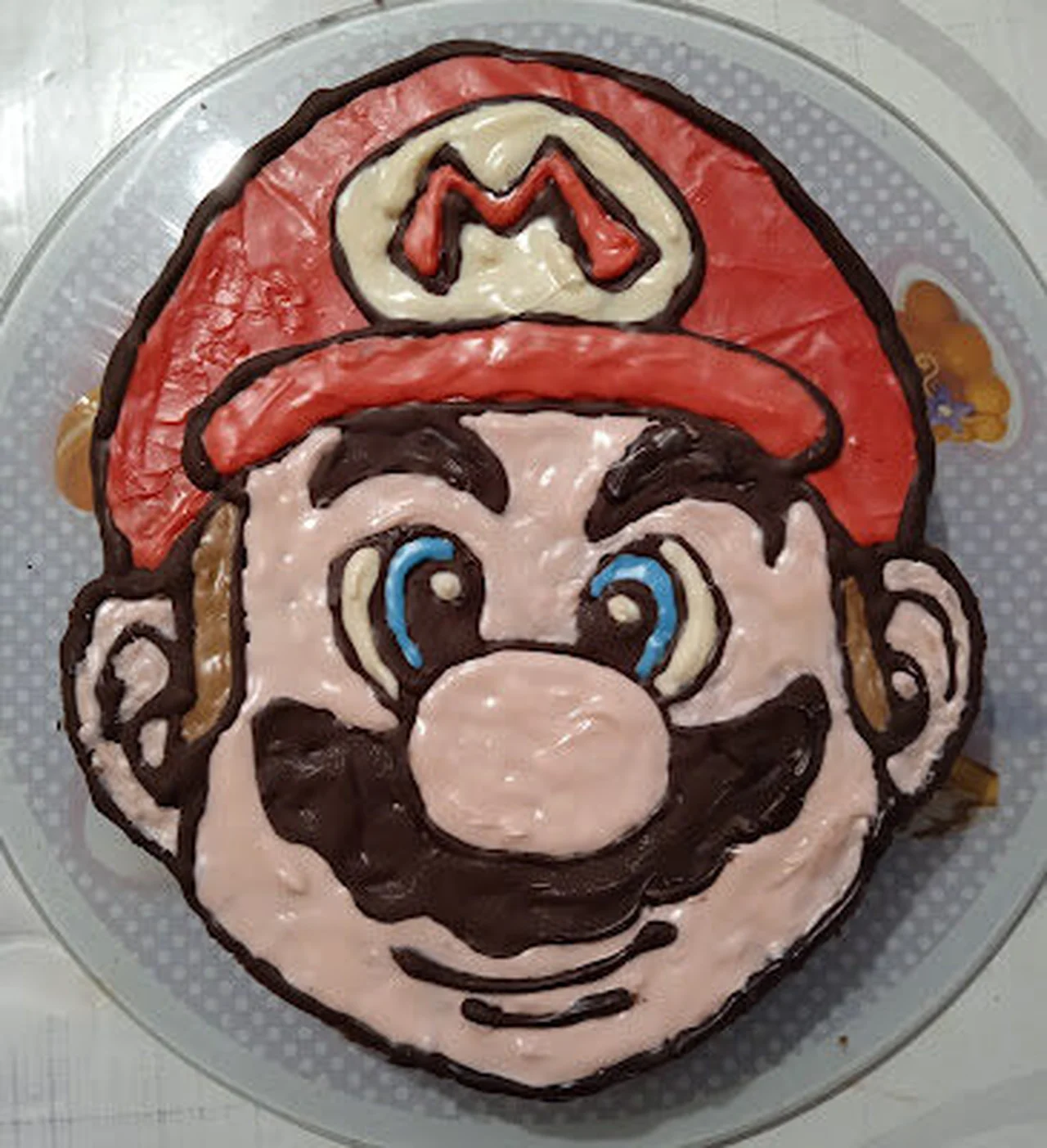 Le gâteau d'anniversaire Mario