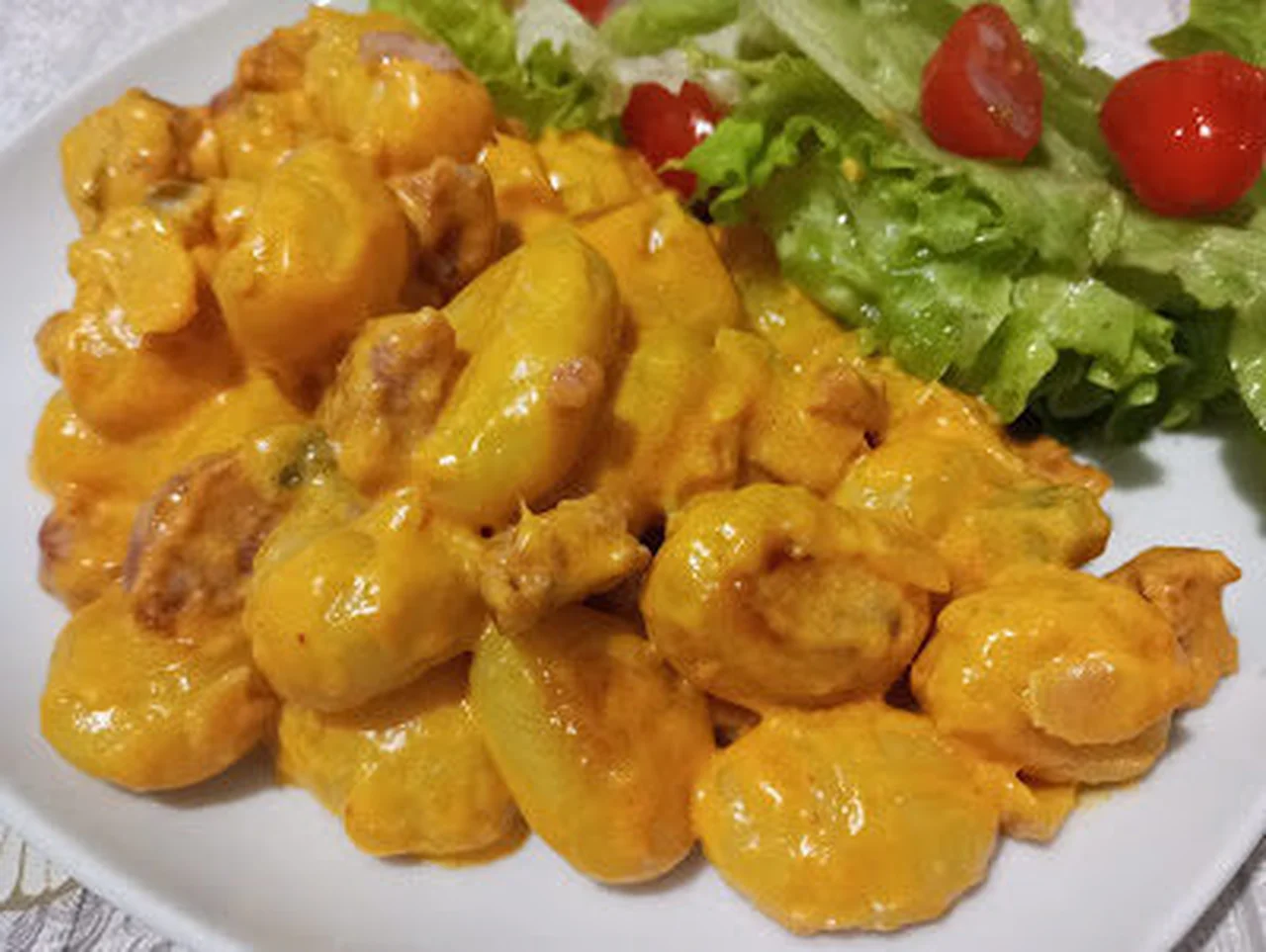 Gnocchis à poêler, sauce crémeuse au chorizo