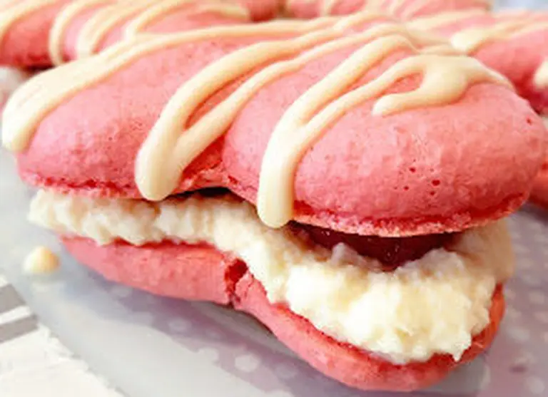 Macarons framboises et chocolat blanc