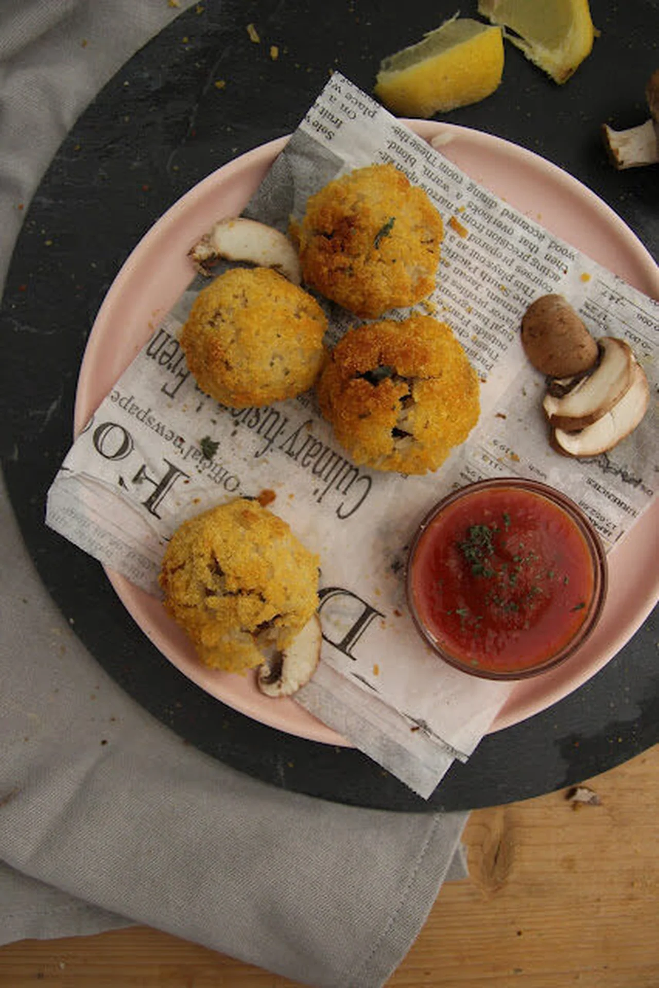 Arancini aux champignons