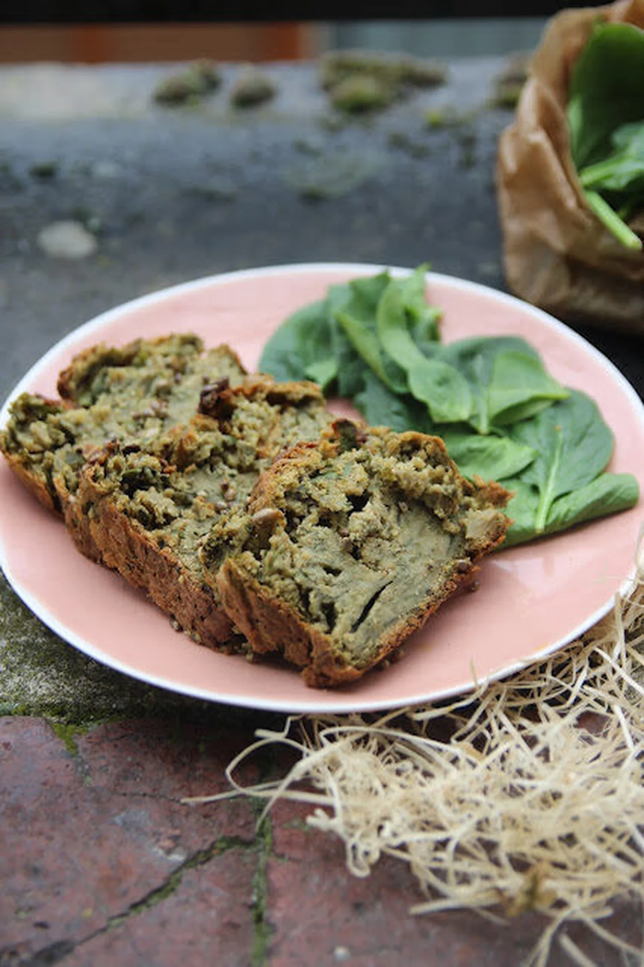 Cake épinards au pesto d'ail des ours
