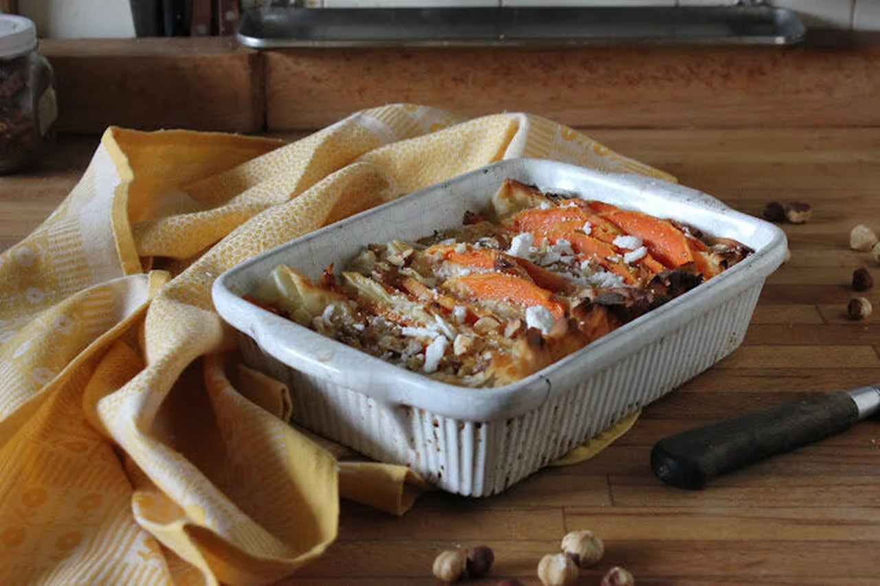Crinkle cake butternut, noisette et feta