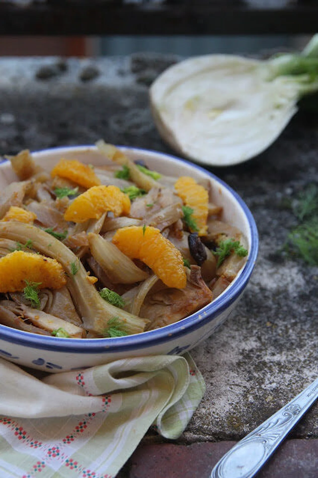 Salade tiède de fenouil à l'orange