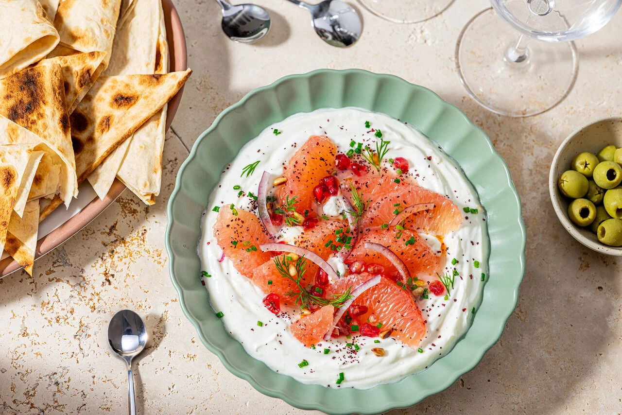 Labneh au pamplemousse rose de Floride