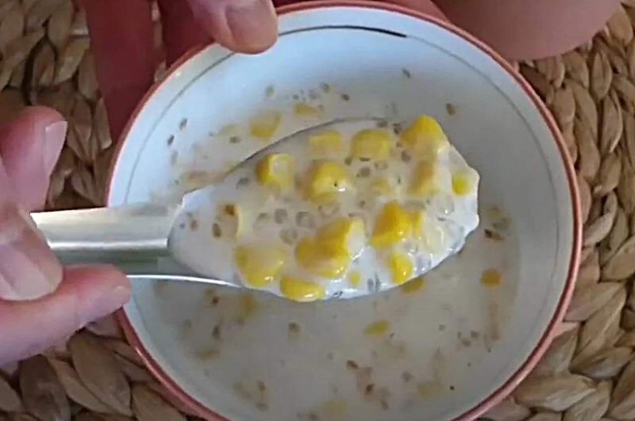 Perles de tapioca au lait de coco et maïs
