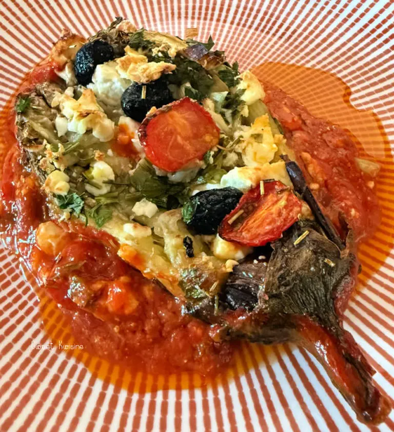 Les aubergines rôties à la feta