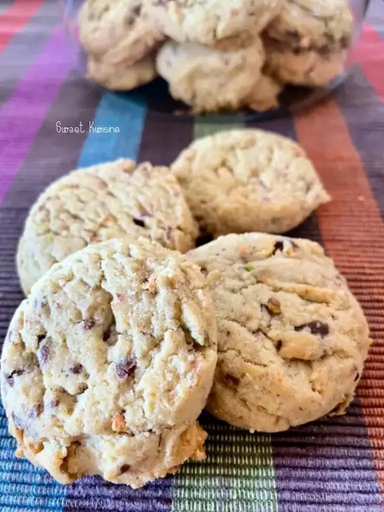 Les cookies pistaches et chocolat au lait