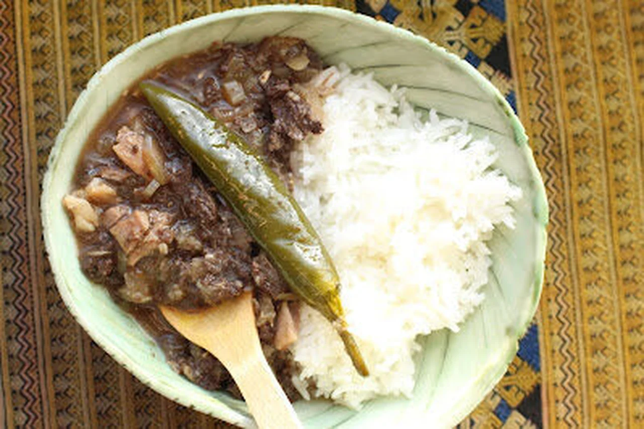 Curry de porc au boudin inspiré des Philippines