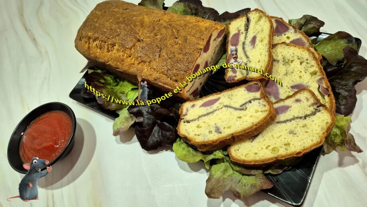 Cake aux gésiers et canard fumé