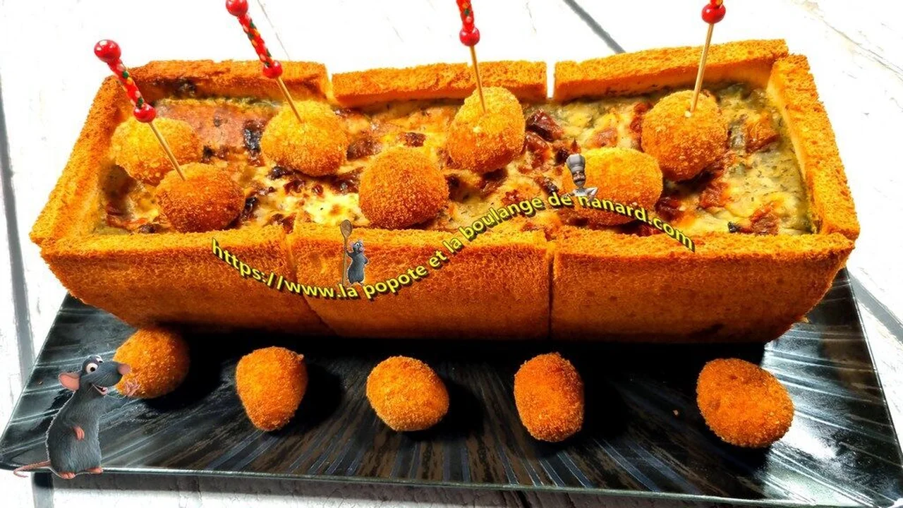 Craquant croque-cake et cromesquis de mozzarella
