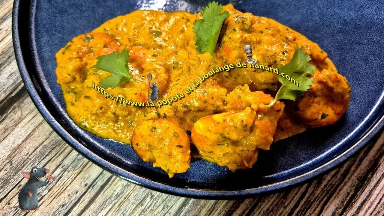 Crevettes à la crème de coco