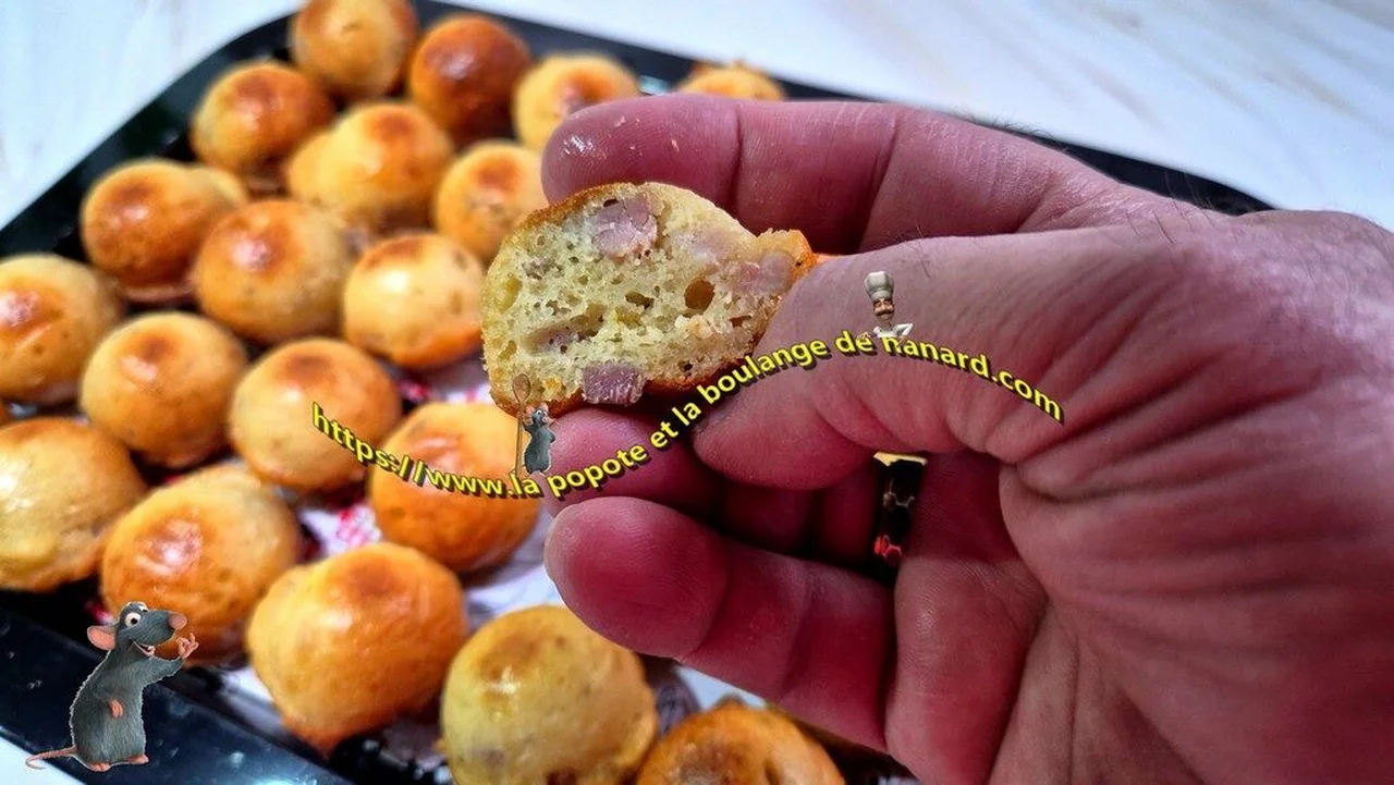 Petites bouchées aux lardons et deux fromages