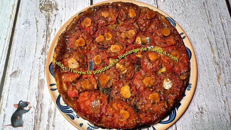 Tarte tatin tomates, ail et balsamique