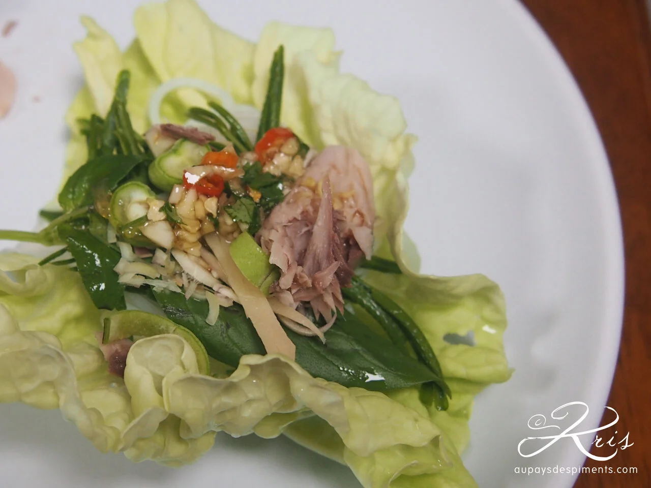 Miang de poisson grillé
