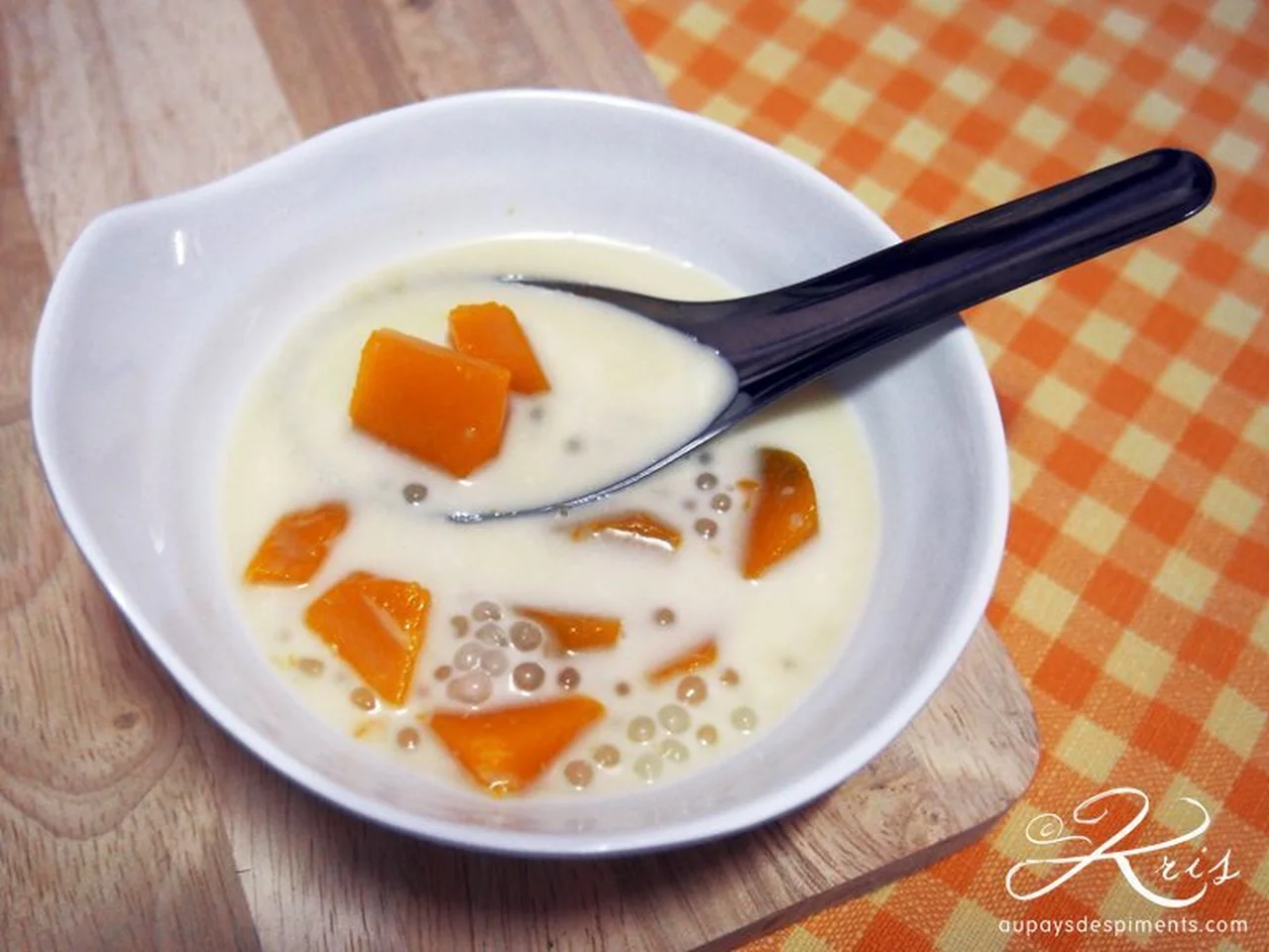 Perles de tapioca au lait de coco et à la courge