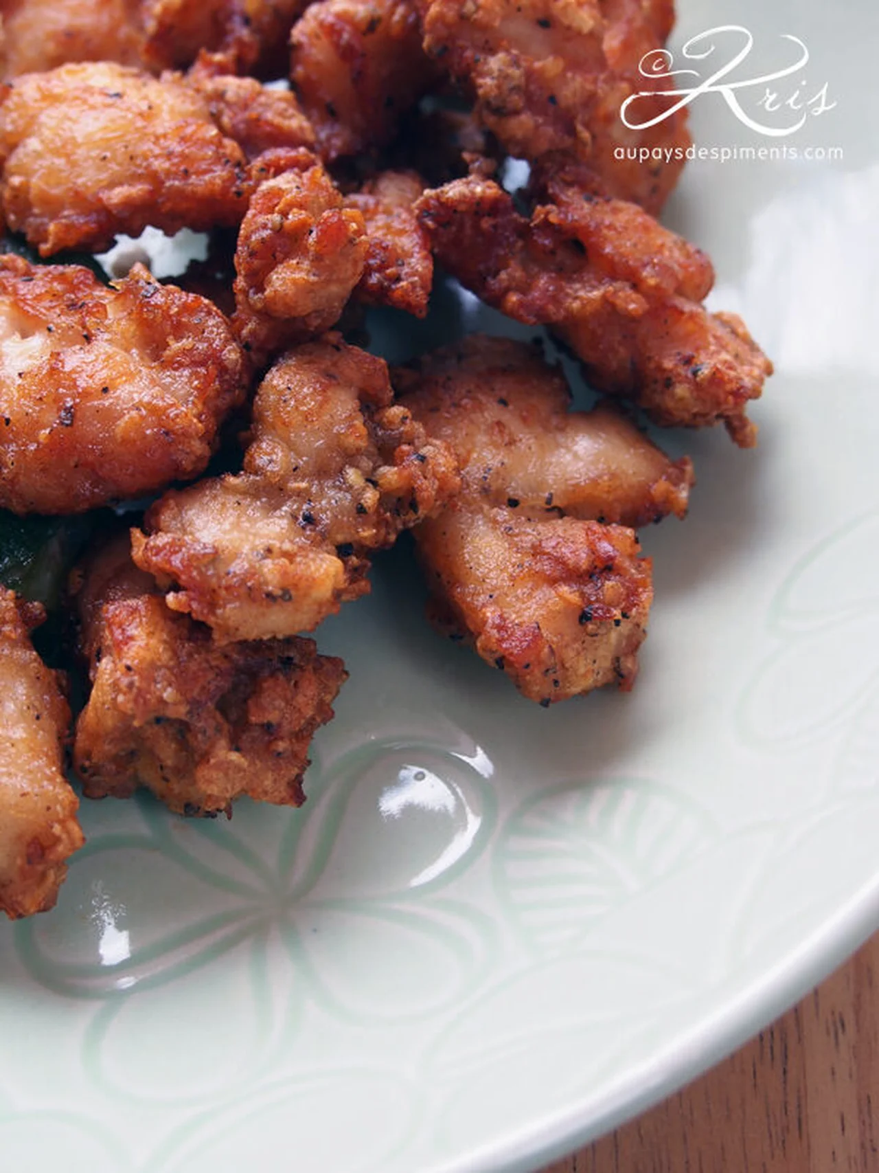 Poulet frit à l'ail et au poivre