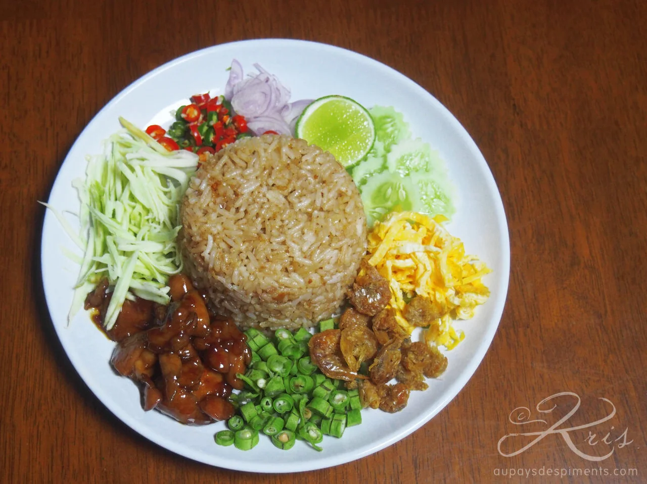 Riz sauté à la pâte de crevette