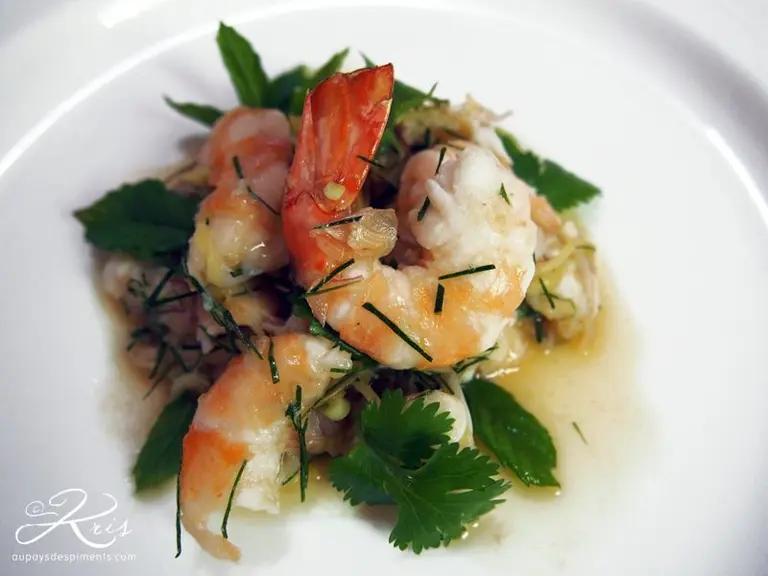 Salade thaïe de crevettes à l'orange et citronnelle