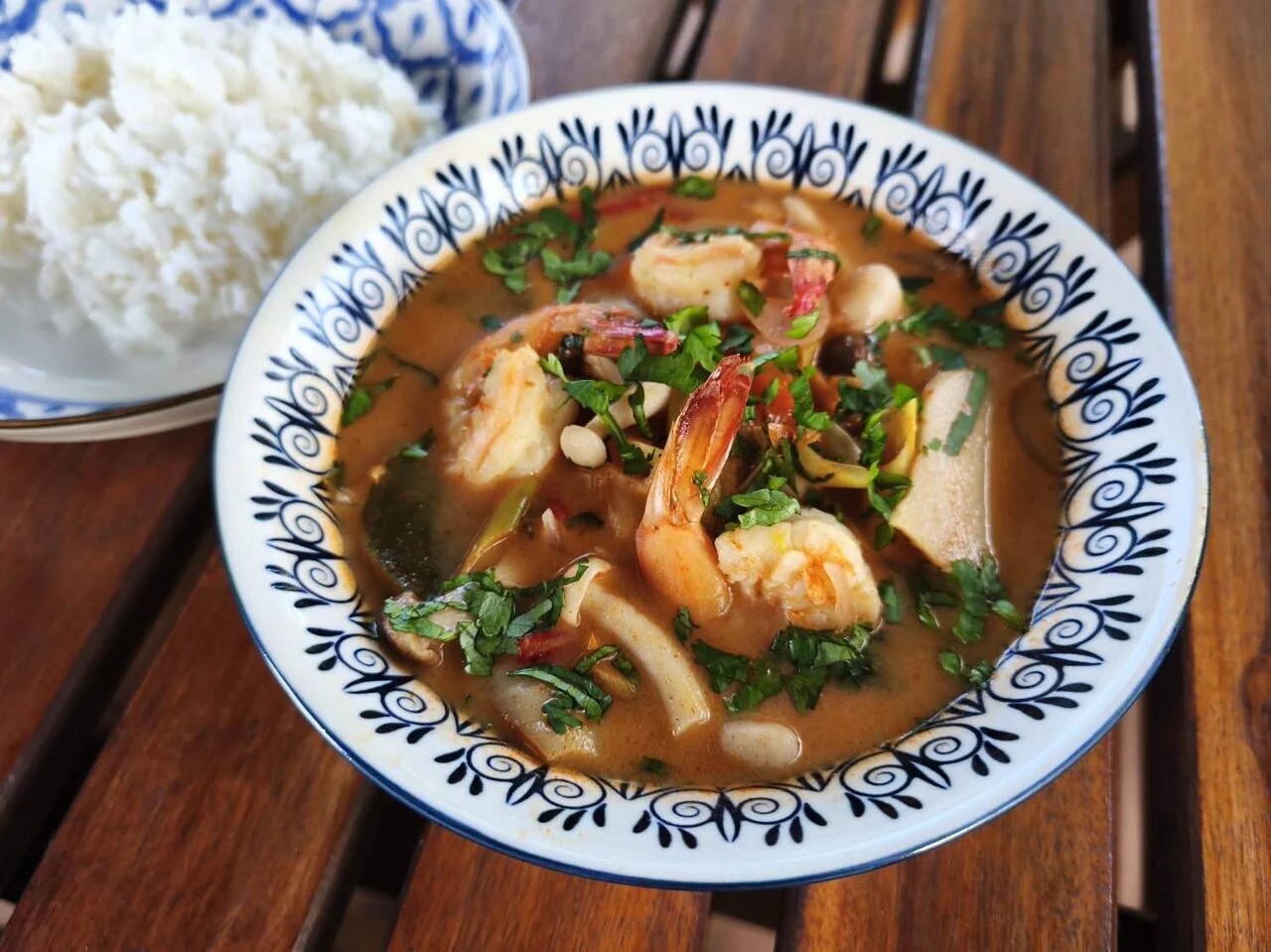 Tom yam, soupe thaïe crémeuse à la citronnelle