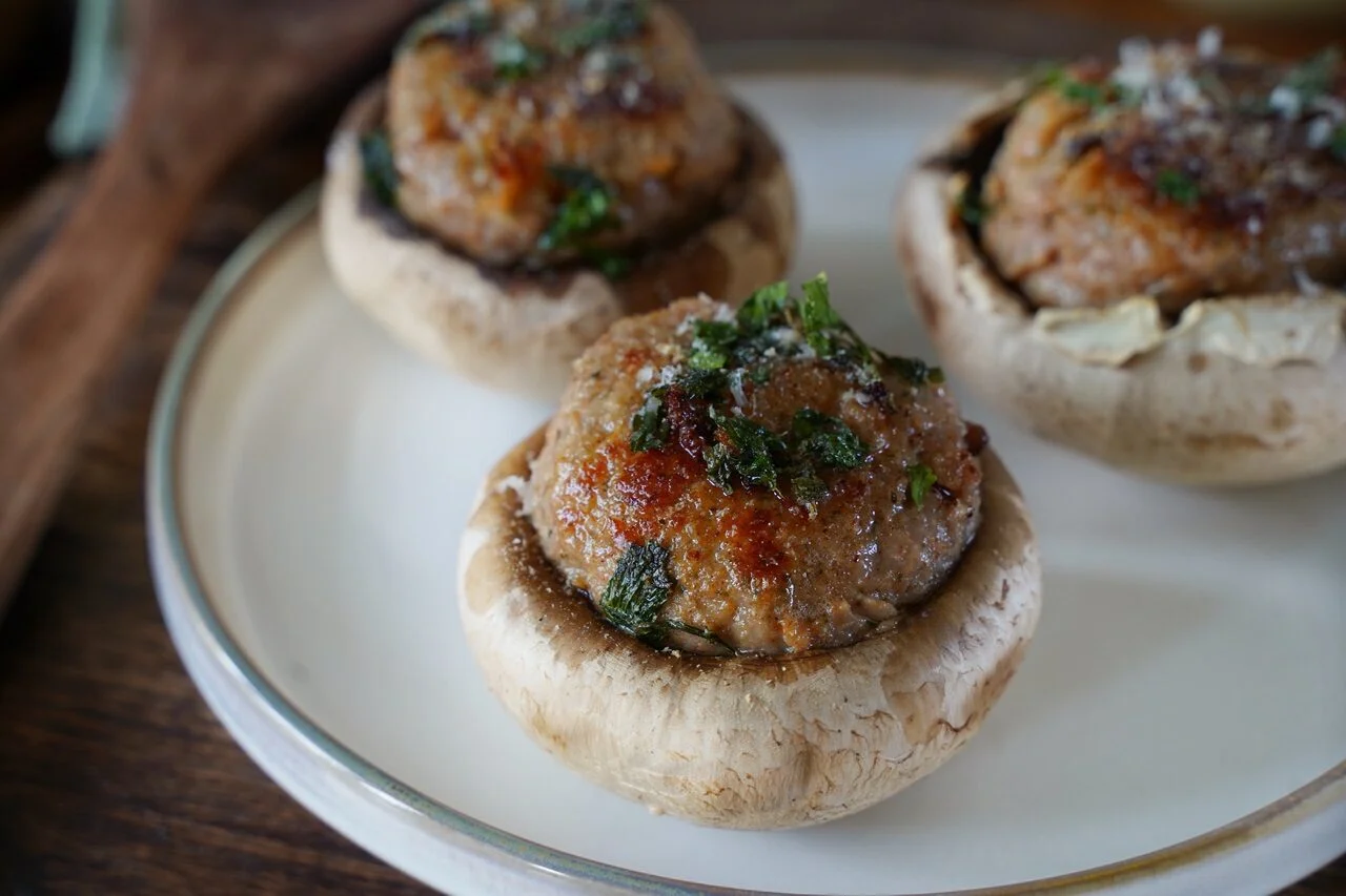 Champignons farcis à la viande