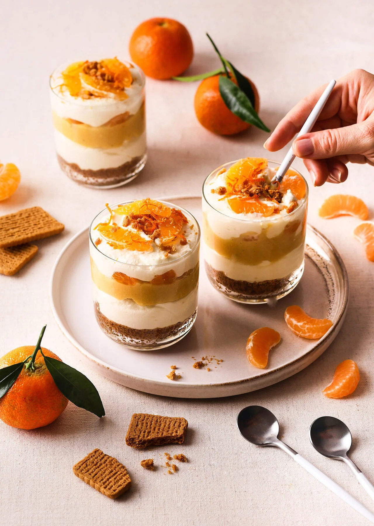 Verrines cheesecake Clémentine de Corse et vanille