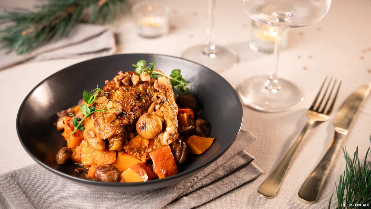 Wok de pintade aux légumes de Noël