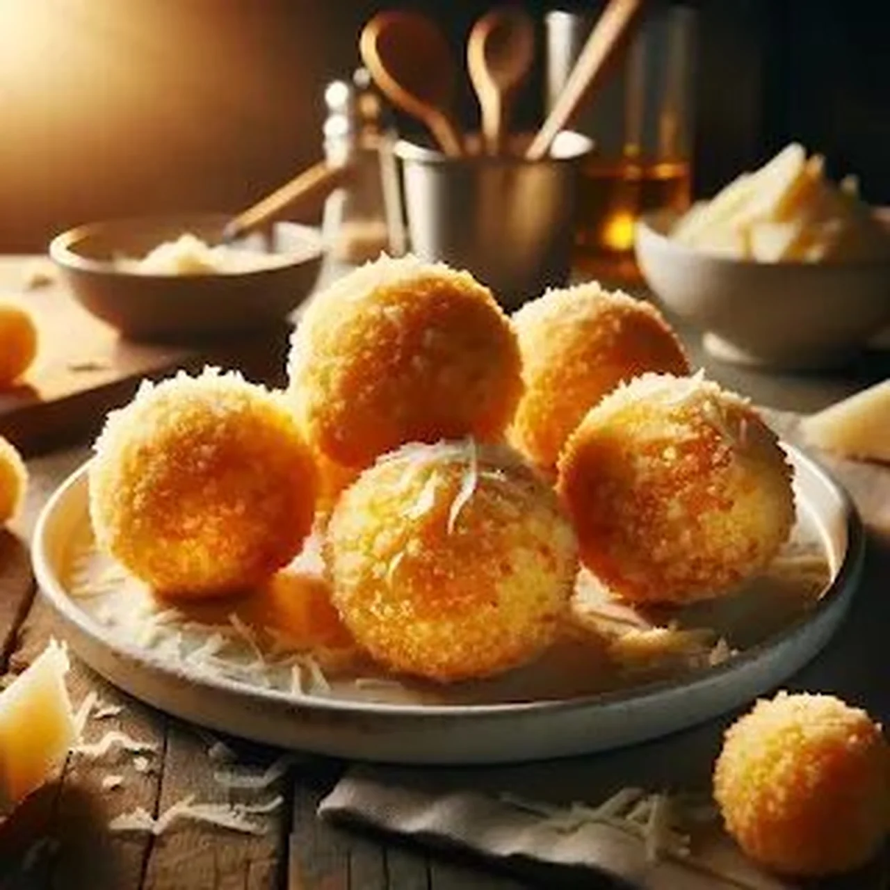 Boulettes apéritives au gruyère et parmesan