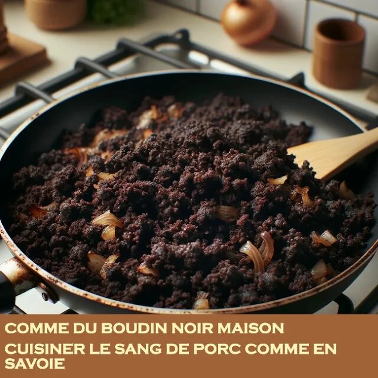 Emietté de boudin noir fait maison