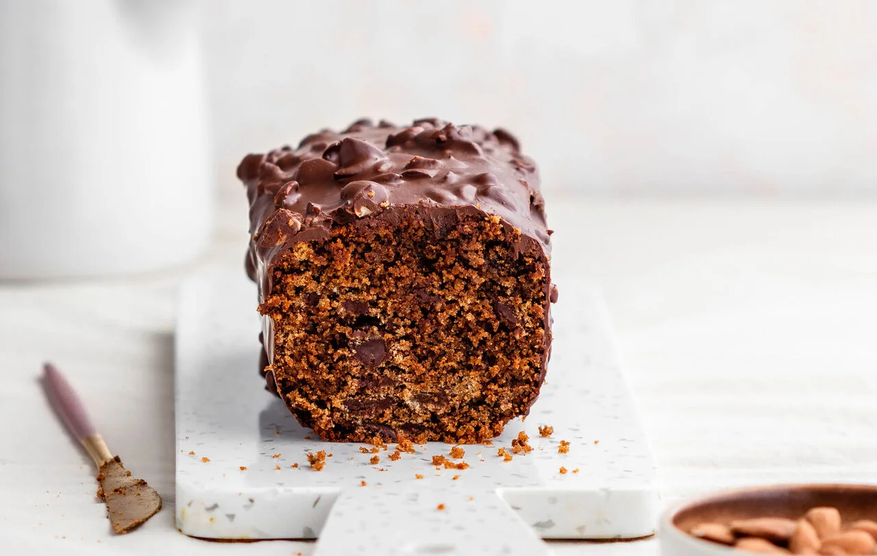 Cake au café et chocolat, glaçage rocher