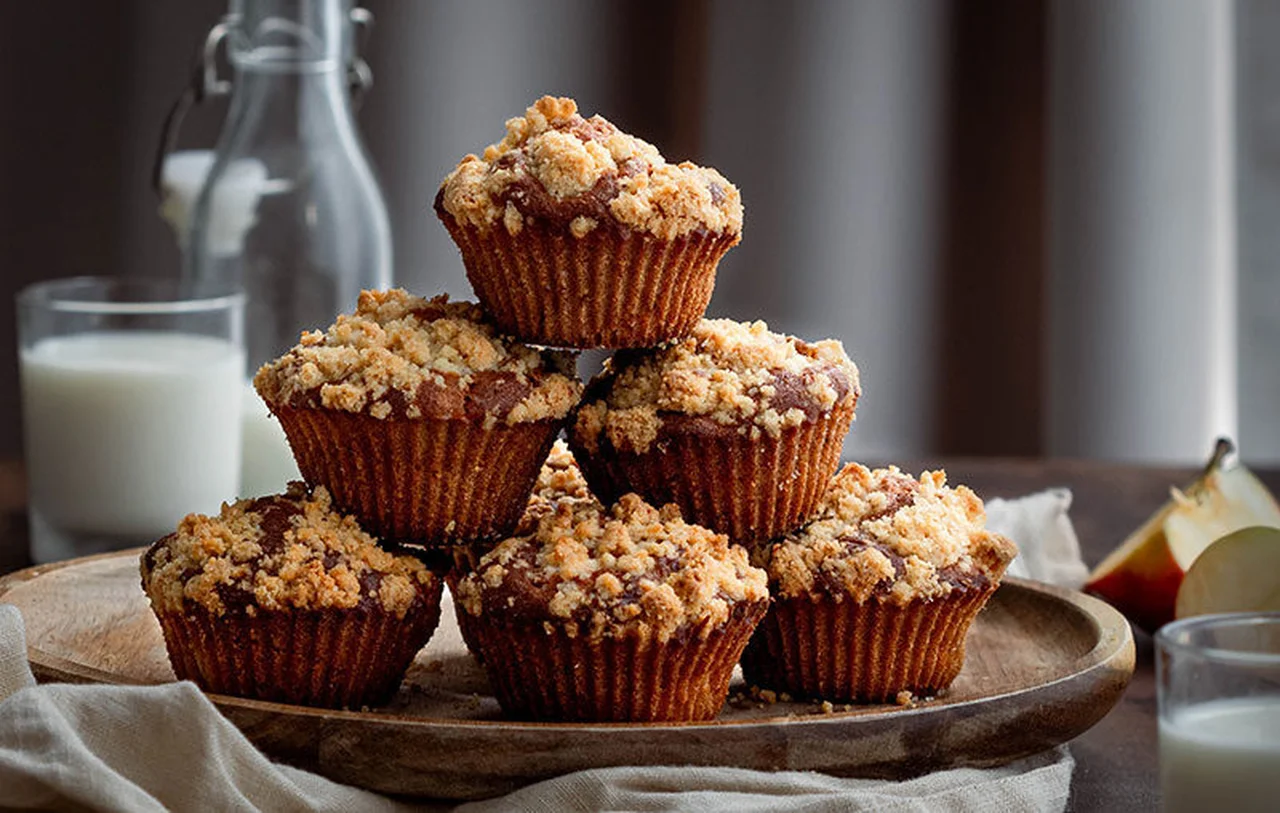 Muffins crumble aux pommes et à la cannelle