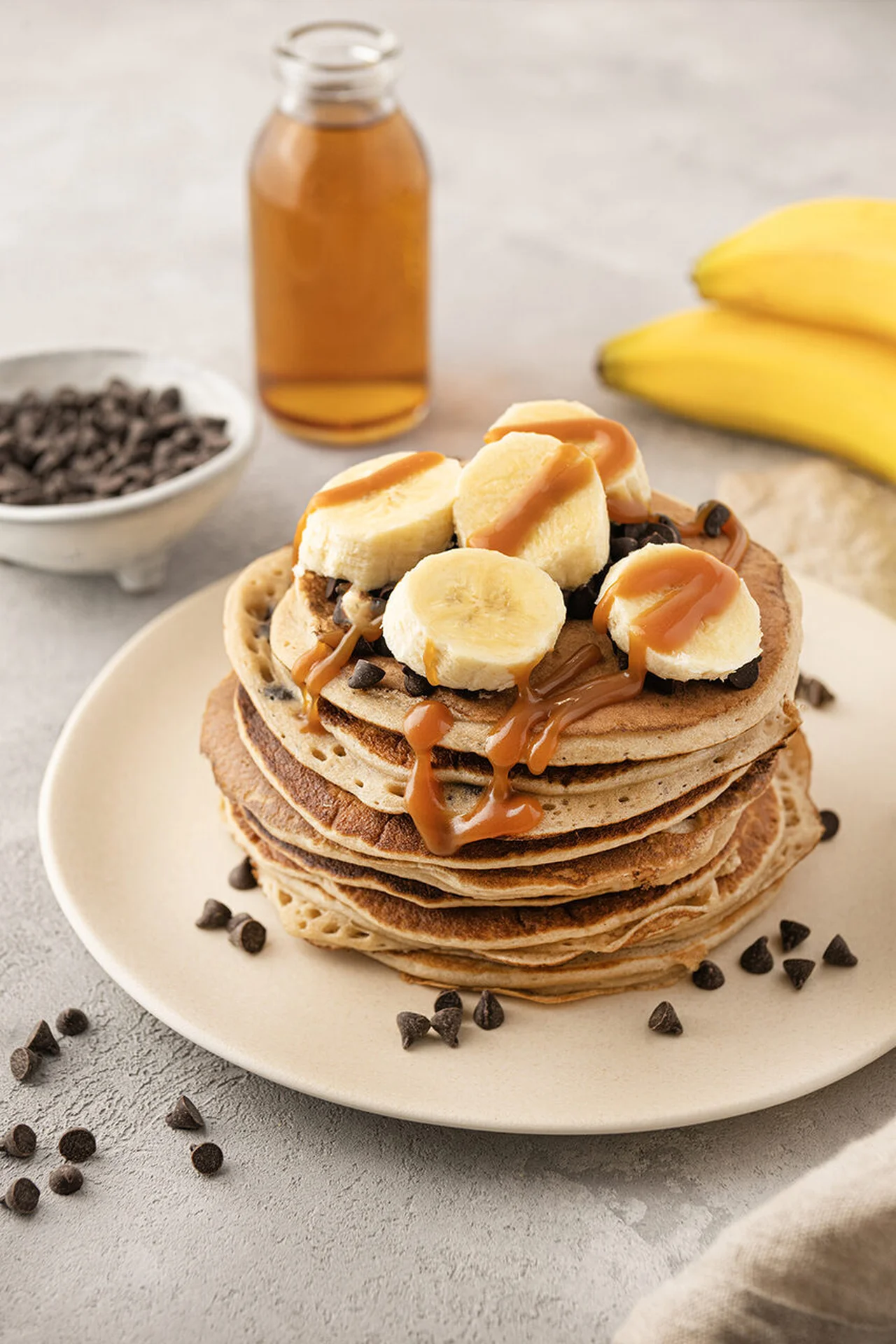 Pancakes protéinés chocolat et banane