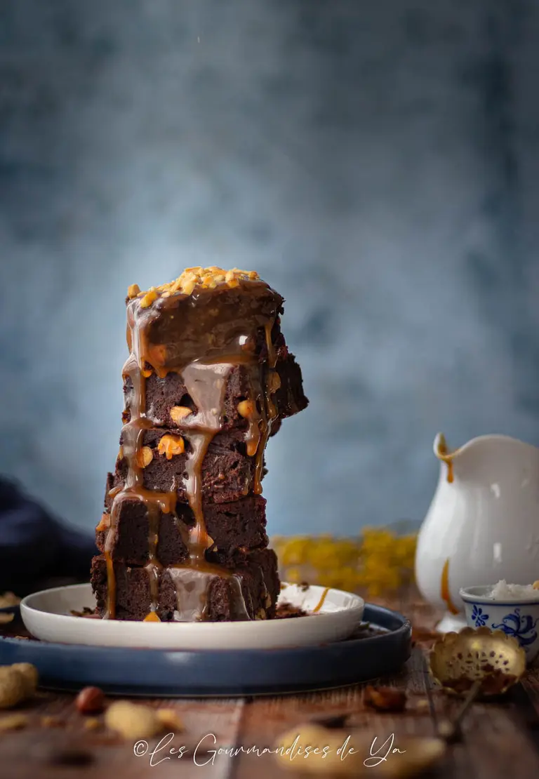 Brownie chocolat noir et cacahuètes