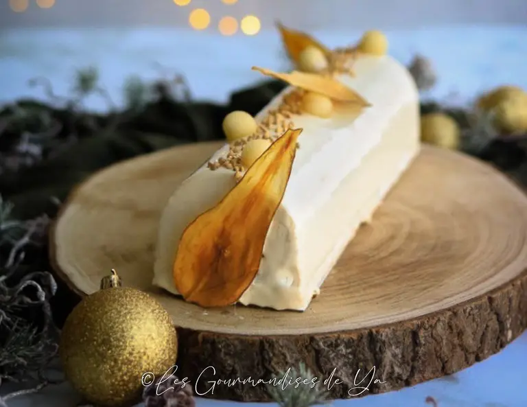 Bûche poire et sarrasin