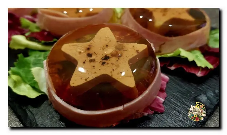 Aspics à la mousse de canard
