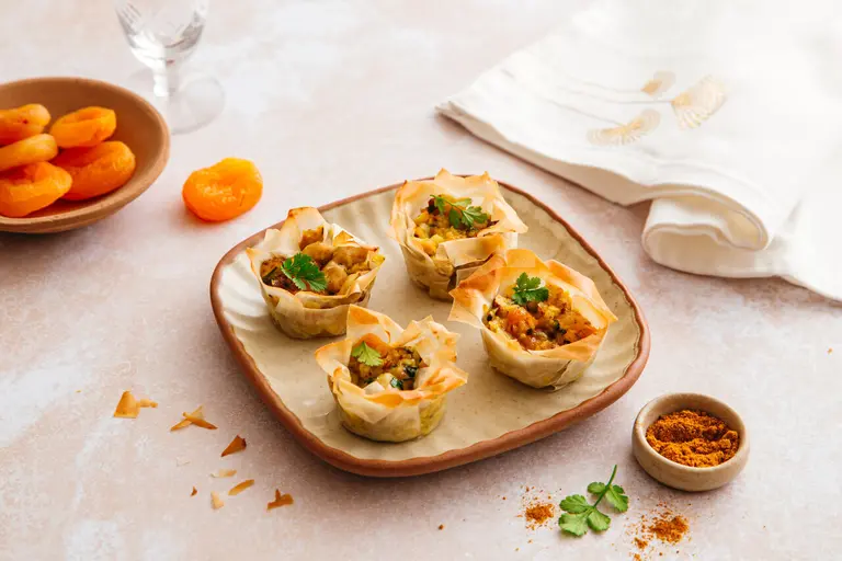 Mini-corolles de lapin au curry et abricots secs