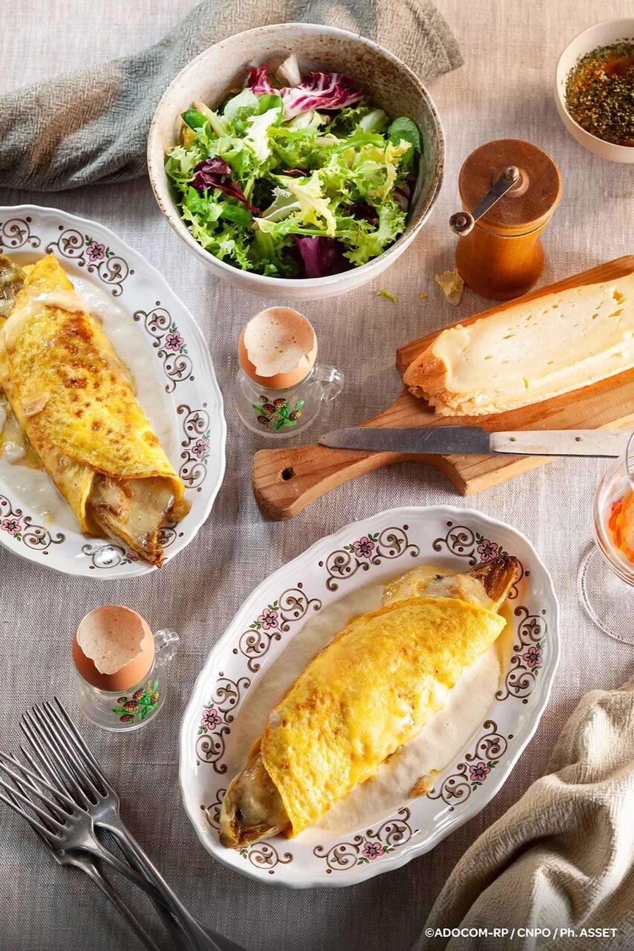 Omelette du Ch'Nord aux endives et au Maroilles
