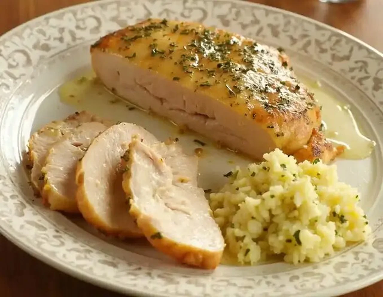 Filet de poulet mariné au citron et herbes
